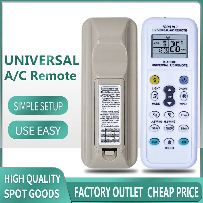 English Universal Air Conditioner Remote Control Fully Universal Dedicated One-key Setting
English Universal Air Conditioner Remote Control Fully Universal Dedicated One-key Setting