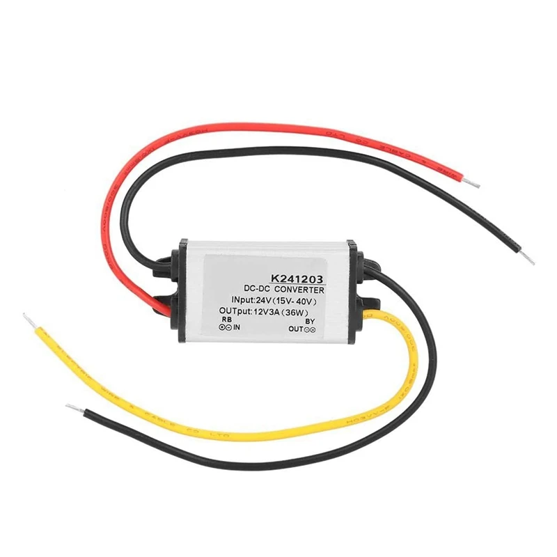 K241203 преобразователь от 24 В до 12 В высокоэффективный понижающий источник питания 3A Водонепроницаемый Автоматический понижающий преобразов... 
K241203 преобразователь от 24 В до 12 В высокоэффективный понижающий источник питания 3A Водонепроницаемый Автоматический понижающий преобразов...