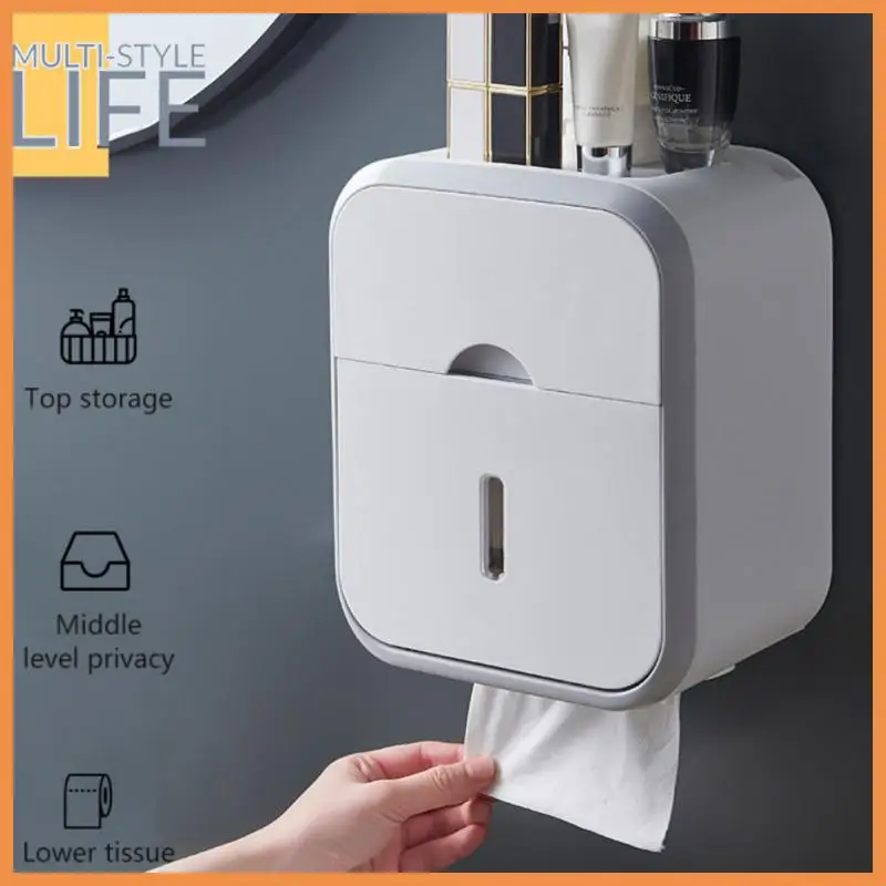 Plastic Organizer Waterproof Bathroom Wall Shelf Hanger Rack Tissue Box Punch Free With Storage Roll Dispenser Wall Mounted
Plastic Organizer Waterproof Bathroom Wall Shelf Hanger Rack Tissue Box Punch Free With Storage Roll Dispenser Wall Mounted