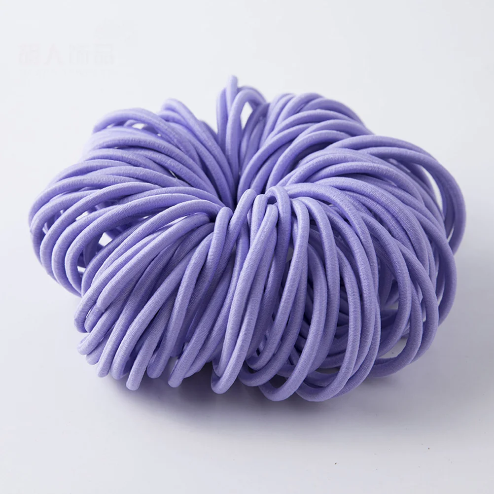 

100Pcs 4mm Strong Hair Band Hair Circle Hair Ring Head Rope Elastic Knitting Rope for Girl Decor (Random Assorted Color)