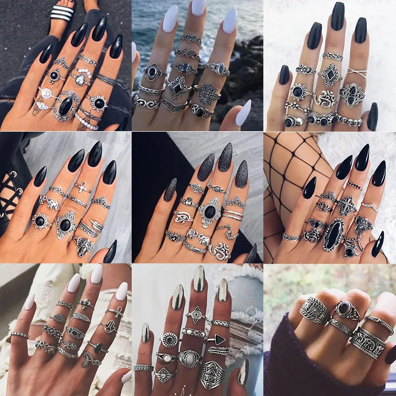 NEW 2022 Vintage Black Gemstone Water Drop Set With Diamond Geometric Hollow-out Lotus Set Ring 11 Piece Set Knuckles Ring
NEW 2022 Vintage Black Gemstone Water Drop Set With Diamond Geometric Hollow-out Lotus Set Ring 11 Piece Set Knuckles Ring