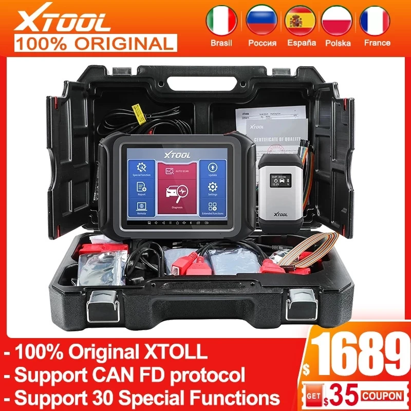 Новинка, XTOOL D9Pro OBD2 Diagnstic Tools для VW/BENZ/BMW D9pro ECU, инструмент для сканирования системы ECU, кодирование, активный тест
Новинка, XTOOL D9Pro OBD2 Diagnstic Tools для VW/BENZ/BMW D9pro ECU, инструмент для сканирования системы ECU, кодирование, активный тест