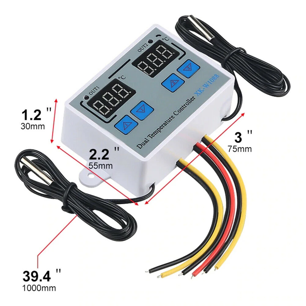 XK-W1088 Thermostat Digital Temperature Reg -50~110°C 75mm(L)*55mm(W) Display Digital Double Control Temperature
XK-W1088 Thermostat Digital Temperature Reg -50~110°C 75mm(L)*55mm(W) Display Digital Double Control Temperature