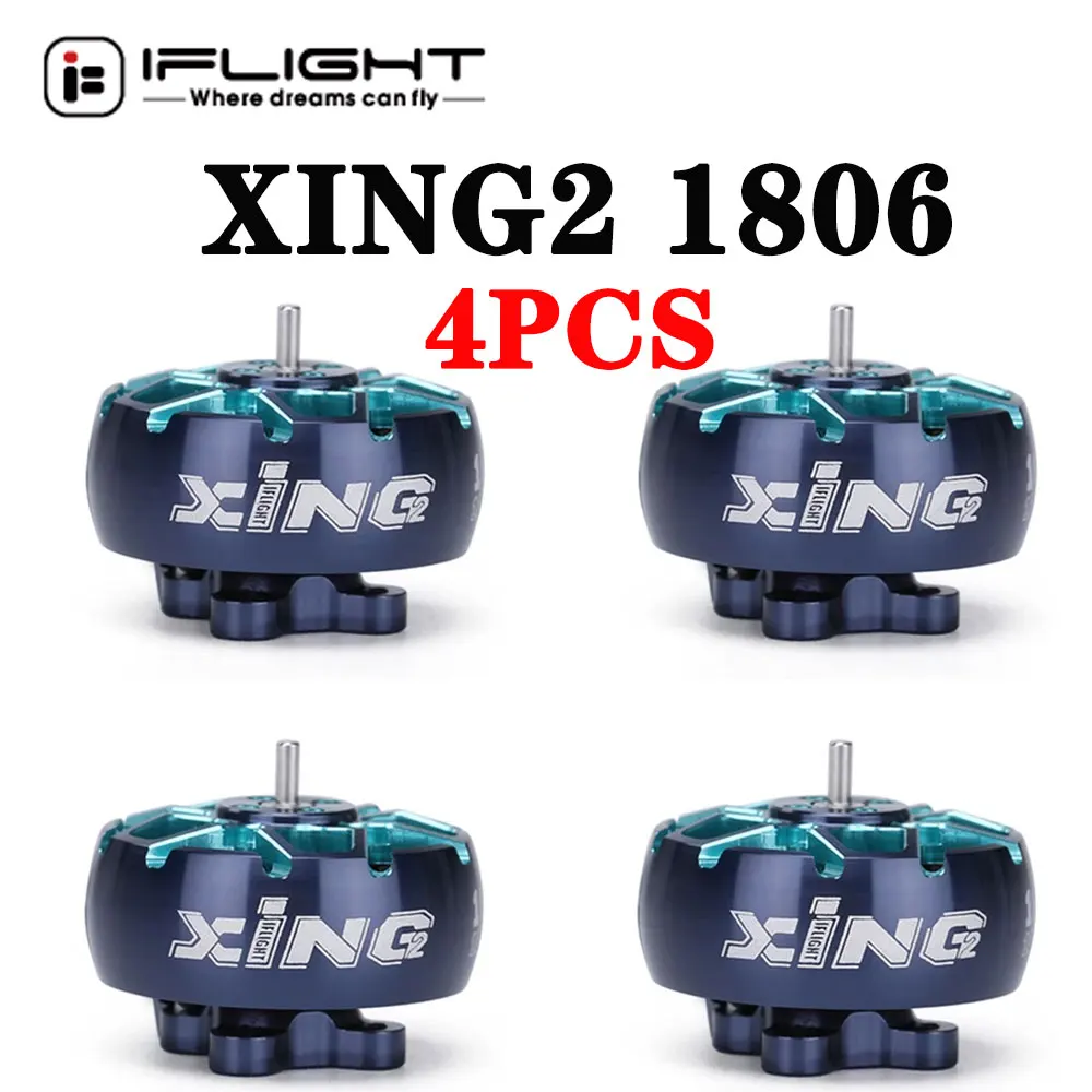 4 шт. IFlight XING2 1806 RC бесщеточный двигатель кв для FPV гоночного дрона квадрокоптера комплект аксессуаров для рамы
4 шт. IFlight XING2 1806 RC бесщеточный двигатель кв для FPV гоночного дрона квадрокоптера комплект аксессуаров для рамы