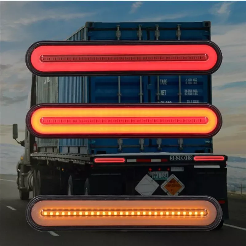 Waterproof 100 LED Trailer Truck Brake Light 3 In 1 Neon Halo Ring Tail Brake Stop Light Flowing Turn Signal Light Lamp 12-24V
Waterproof 100 LED Trailer Truck Brake Light 3 In 1 Neon Halo Ring Tail Brake Stop Light Flowing Turn Signal Light Lamp 12-24V