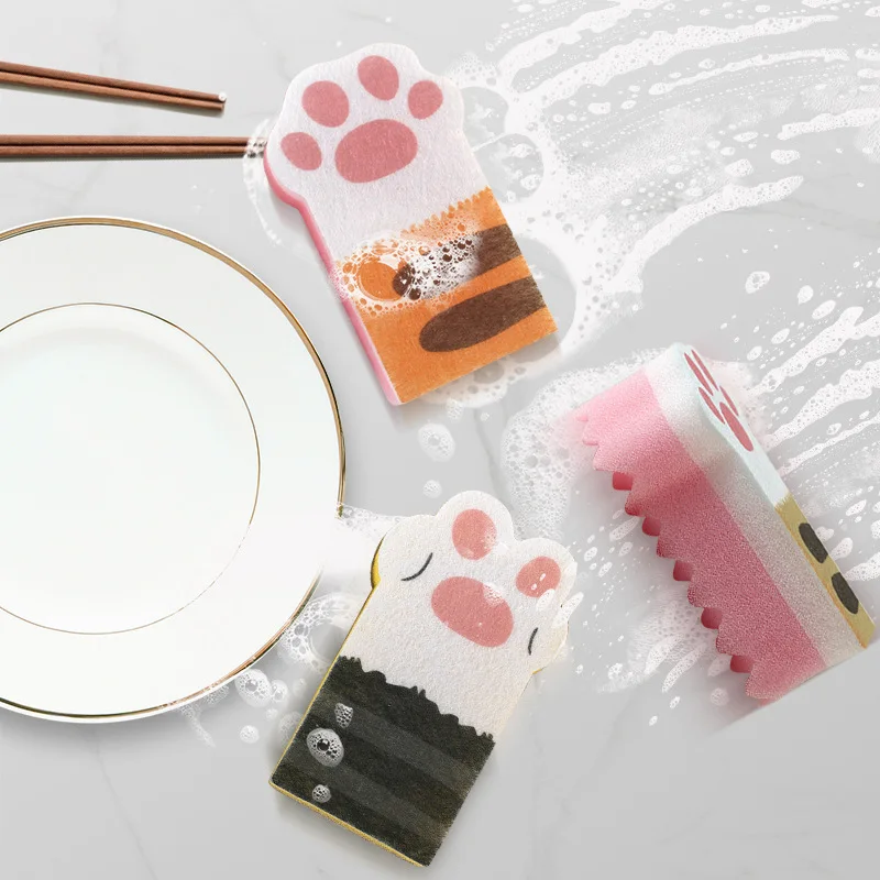 3 Pcs Washing Dishes Sponge Brush Cleaning Pans Cute Cat Paw Magic Wipe Cleaning Dish Towel Cloth Kitchen Household Supplies
3 Pcs Washing Dishes Sponge Brush Cleaning Pans Cute Cat Paw Magic Wipe Cleaning Dish Towel Cloth Kitchen Household Supplies