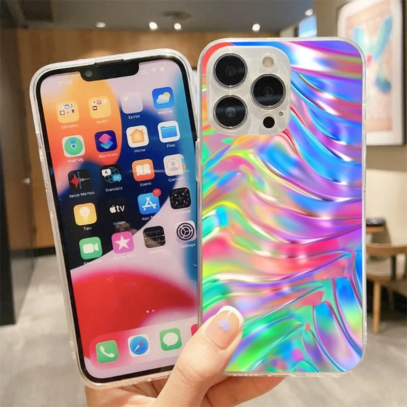Радужный Блестящий цветной чехол для телефона IPhone 14 13 12 11 XS X 8 7 6 Plus Mini Pro Max SE 2022, мягкий прозрачный чехол для телефона
Радужный Блестящий цветной чехол для телефона IPhone 14 13 12 11 XS X 8 7 6 Plus Mini Pro Max SE 2022, мягкий прозрачный чехол для телефона