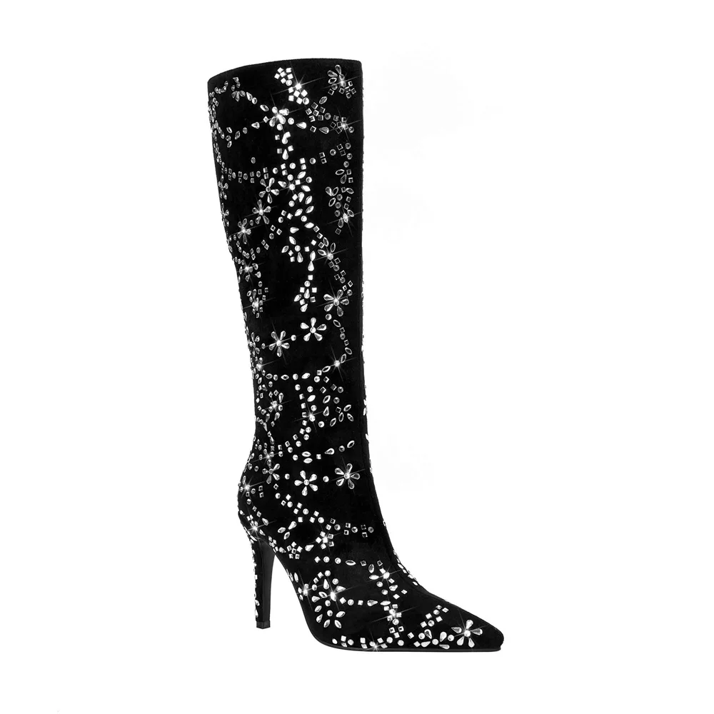 2023 Spring/Autumn Fashion Women's High Stiletto Heel Cusp Slip On Knee High Boots With Diamond/Rhinestone
2023 Spring/Autumn Fashion Women's High Stiletto Heel Cusp Slip On Knee High Boots With Diamond/Rhinestone