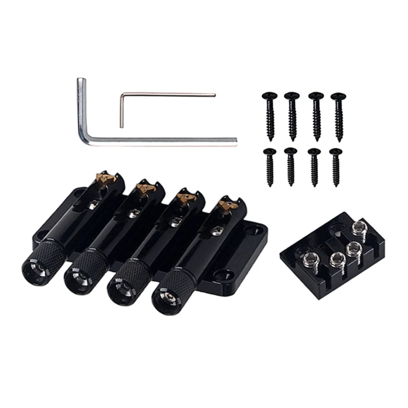 Black Electric Guitar Tremolo Bridge System Kit for 4 Strings Headless Guitar R66E
Black Electric Guitar Tremolo Bridge System Kit for 4 Strings Headless Guitar R66E
