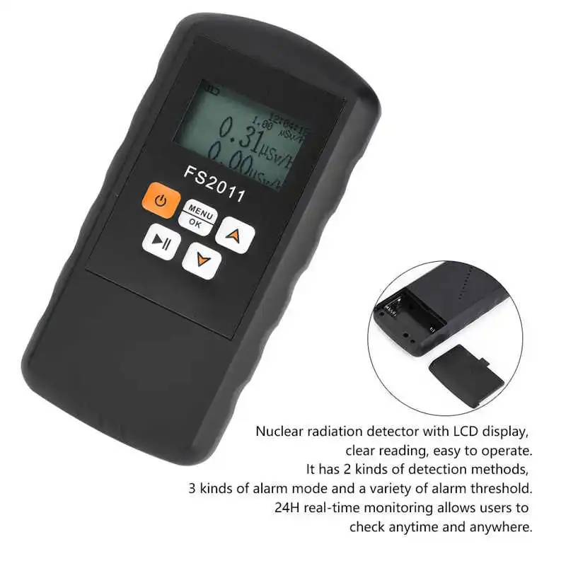 Radiation Survey Meter β γ χ Gamma Nuclear Radiation Detector Dosimeter Radioactive Alarm Radiation Dosimeter
Radiation Survey Meter β γ χ Gamma Nuclear Radiation Detector Dosimeter Radioactive Alarm Radiation Dosimeter