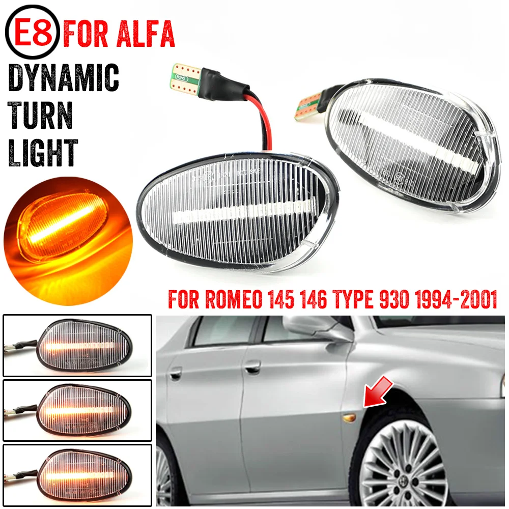 2pcs Dynamic Side Marker For Alfa Romeo 145 146 Type 930 1994-2001 Fender LED Lights Flowing Turn Signals
2pcs Dynamic Side Marker For Alfa Romeo 145 146 Type 930 1994-2001 Fender LED Lights Flowing Turn Signals