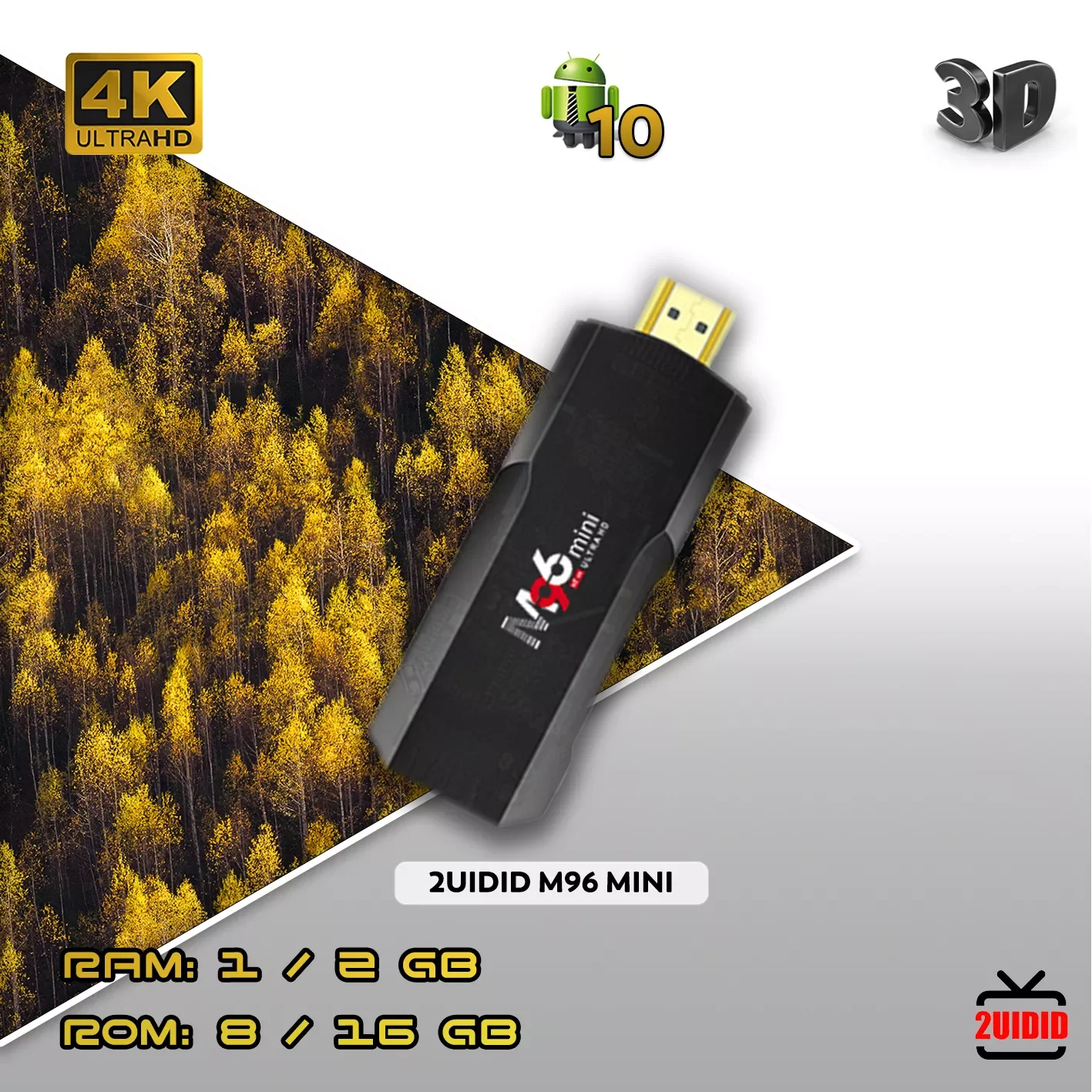 2UIDID Smart M96 MINI TV Stick Android 10,0 4K HDR 2,4 ГГц модель H313 DDR3 2 Гб EMCP 8 Гб HDMI2.0 медиаплеер телеприставка TVStick
2UIDID Smart M96 MINI TV Stick Android 10,0 4K HDR 2,4 ГГц модель H313 DDR3 2 Гб EMCP 8 Гб HDMI2.0 медиаплеер телеприставка TVStick