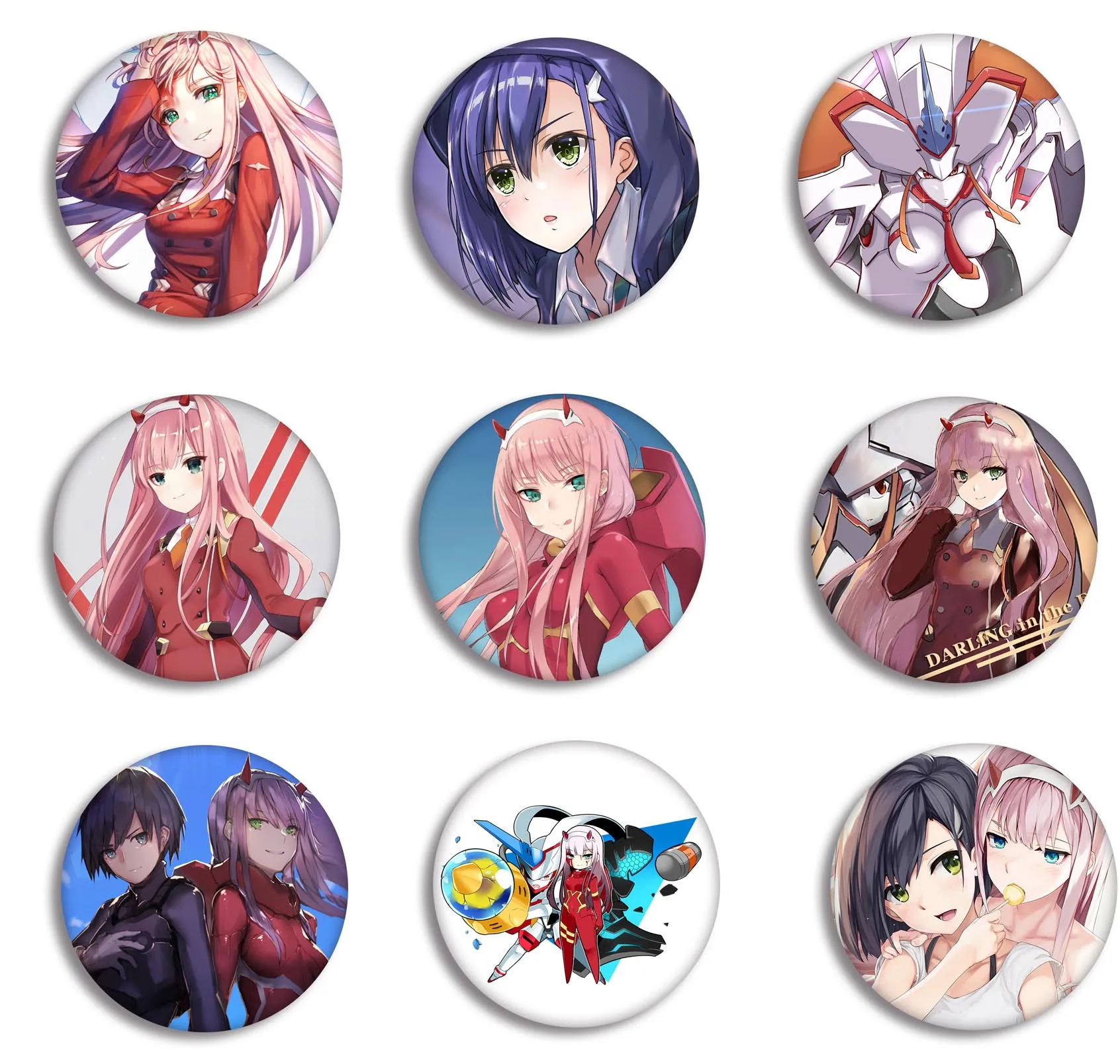 Japan Anime Darling In The FranXX Cute Zero Two 5.8cm Action Figures Metal Badge Brooch Pin backpack hat Accessories
Japan Anime Darling In The FranXX Cute Zero Two 5.8cm Action Figures Metal Badge Brooch Pin backpack hat Accessories