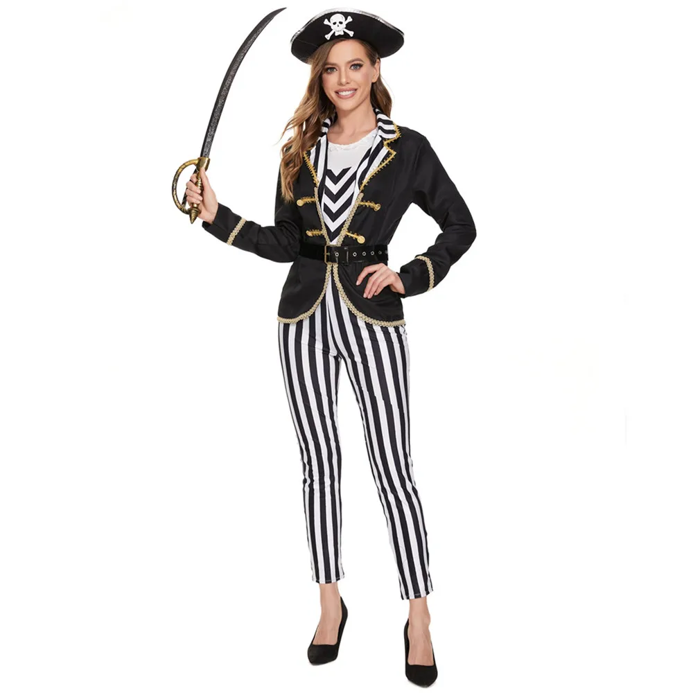 Female Medoeval Gothic Skull Pirate Cosplay Costumes Halloween Carnival Party Fancy Dress Up for Adult Woman
Female Medoeval Gothic Skull Pirate Cosplay Costumes Halloween Carnival Party Fancy Dress Up for Adult Woman