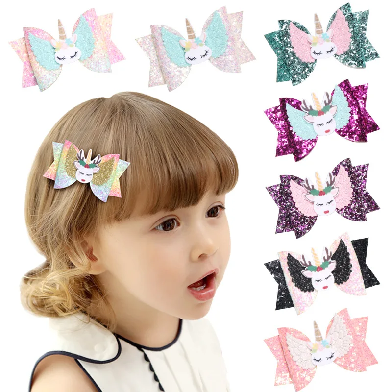 TUNAN 1pcs Unicorn Hair Bows for Girls 3 Inch Girls Hair Bows Glitter Grosgrain Ribbon with Alligator Clips Hair Accessories 
TUNAN 1pcs Unicorn Hair Bows for Girls 3 Inch Girls Hair Bows Glitter Grosgrain Ribbon with Alligator Clips Hair Accessories