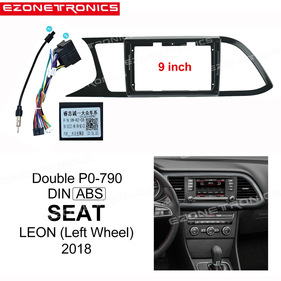 2Din Car DVD only Frame Audio Fitting Adaptor Dash Trim Facia Panel 9inch For SEAT LEON 2018(Left Wheel)Double Din Radio Player
2Din Car DVD only Frame Audio Fitting Adaptor Dash Trim Facia Panel 9inch For SEAT LEON 2018(Left Wheel)Double Din Radio Player