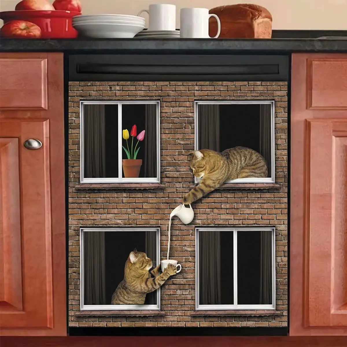 Homega Funny Cat Dishwasher Cover Kitchen Sticker,Couple Cat Magnet Panels for Refrigerator, Home Pet Fridge Magnetic Decals,Vin
Homega Funny Cat Dishwasher Cover Kitchen Sticker,Couple Cat Magnet Panels for Refrigerator, Home Pet Fridge Magnetic Decals,Vin