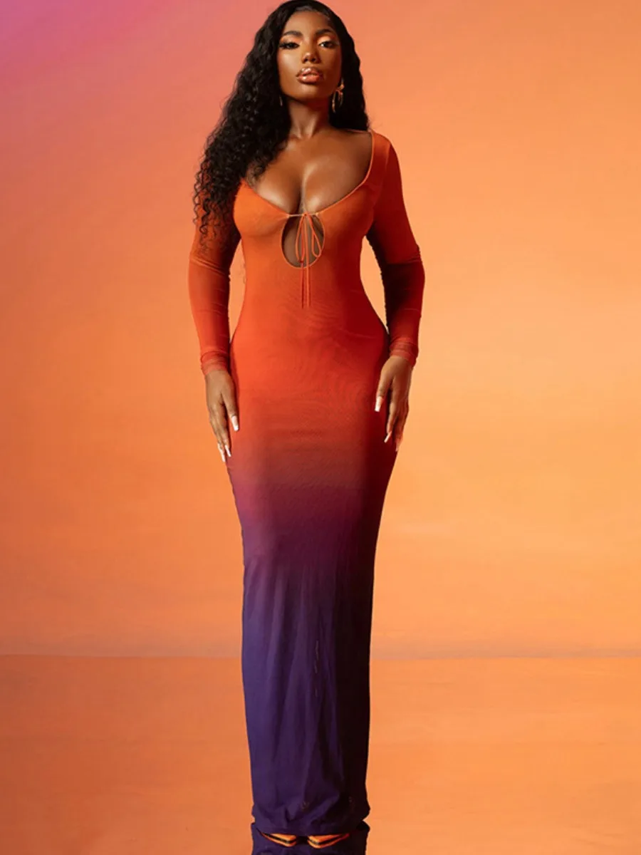 LW Elegant Concise Maxi Dresses Gradient Bandage Design Backless sexy Bodycon Dress Evening Party Female dress Attirewear
LW Elegant Concise Maxi Dresses Gradient Bandage Design Backless sexy Bodycon Dress Evening Party Female dress Attirewear