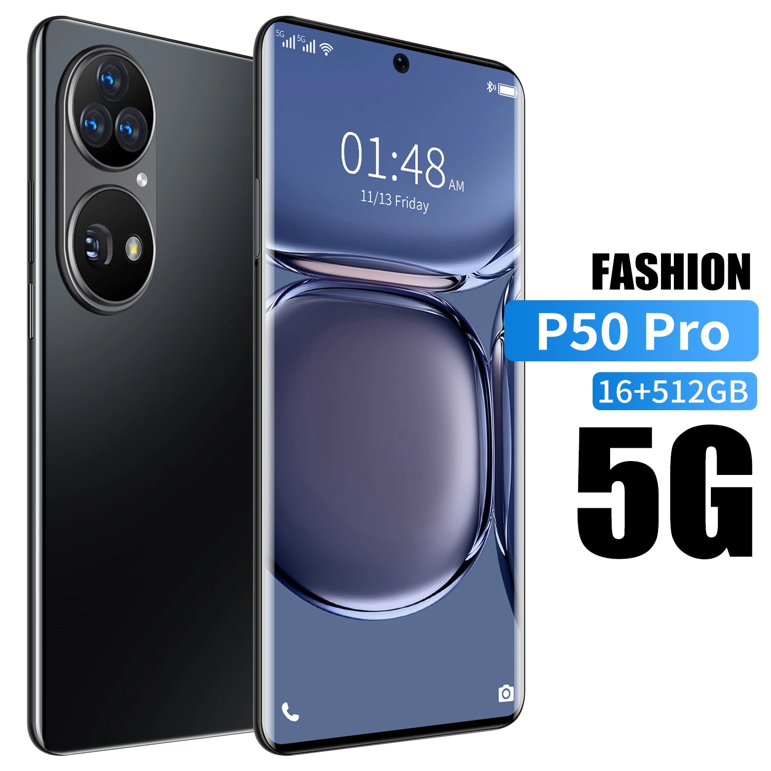 Global P50 Pro 7.3 Inch 16+512GB 8000mAh Fingerprint Face Unlock Andriod 11.0 Smart Phone Dual SIM+Micro SD 32+50MP Mobilephones 
Global P50 Pro 7.3 Inch 16+512GB 8000mAh Fingerprint Face Unlock Andriod 11.0 Smart Phone Dual SIM+Micro SD 32+50MP Mobilephones