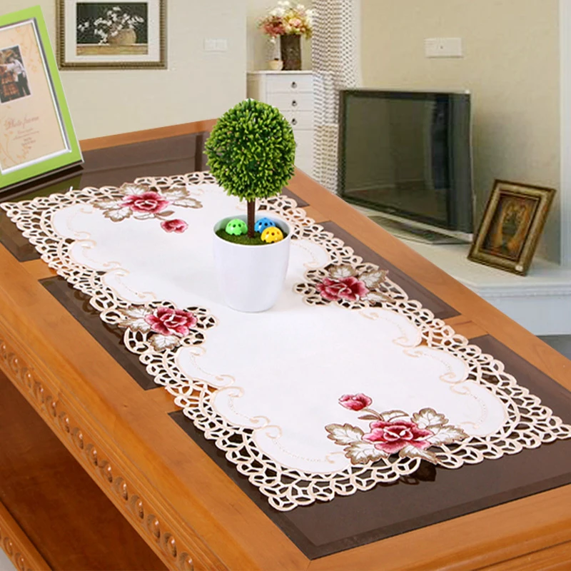 Country Style Floral Embroidered Lace Tablecloth Table Mat Decoration Rectangle Tablecloth Dining Table Decoration
Country Style Floral Embroidered Lace Tablecloth Table Mat Decoration Rectangle Tablecloth Dining Table Decoration