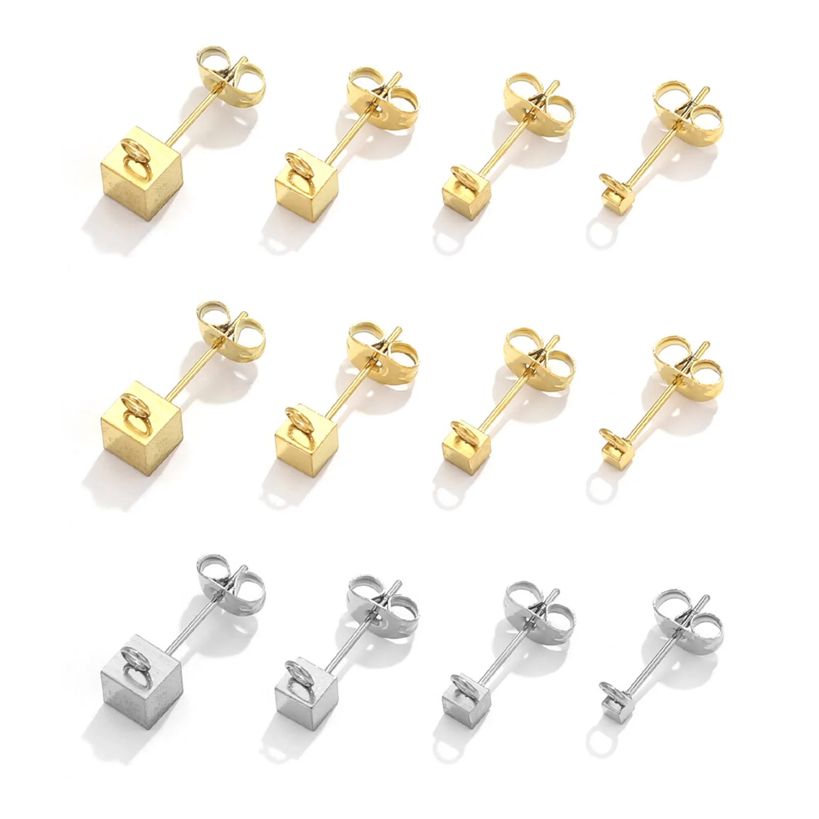 10 шт., серьги-гвоздики из нержавеющей стали 304 с петлей, квадратные серьги «сделай сам», товары для изготовления ювелирных изделий, размер стержня/проволоки: (20 размеров) 
10 шт., серьги-гвоздики из нержавеющей стали 304 с петлей, квадратные серьги «сделай сам», товары для изготовления ювелирных изделий, размер стержня/проволоки: (20 размеров)
