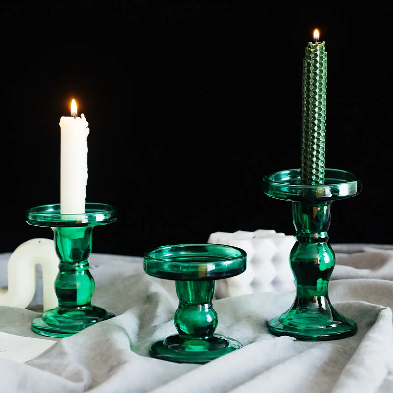 Retro Green Glass Candle Holders for Stick Candles Creative Table Decoration Glass Candlesticks for Block Candles Candle Stand
Retro Green Glass Candle Holders for Stick Candles Creative Table Decoration Glass Candlesticks for Block Candles Candle Stand