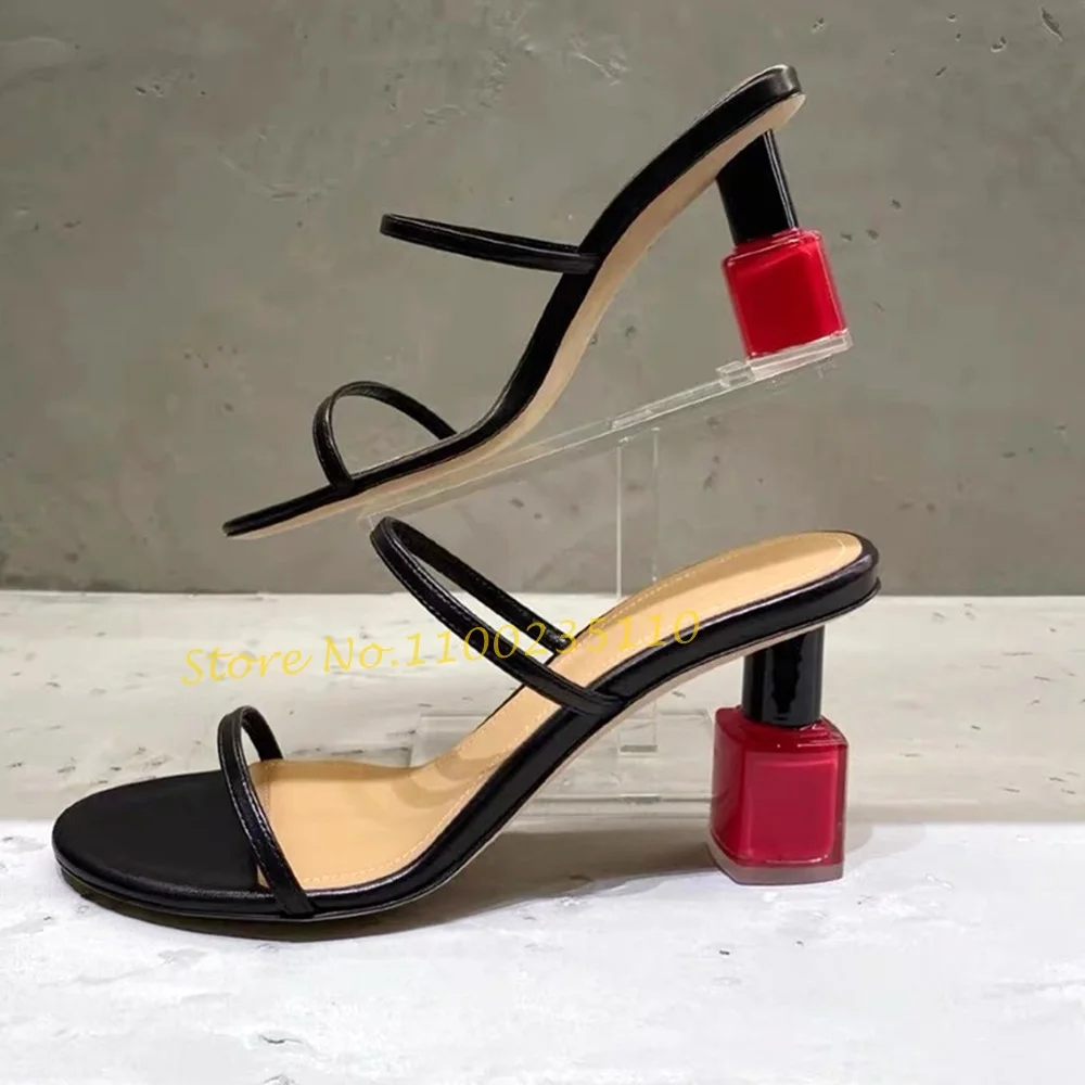 Red Nail Polish Heels Sildes Strange Style Heels Slippers Woman Sexy Peep Toe Chic Black Shoes New Arrival Brand Summer Shoes
Red Nail Polish Heels Sildes Strange Style Heels Slippers Woman Sexy Peep Toe Chic Black Shoes New Arrival Brand Summer Shoes