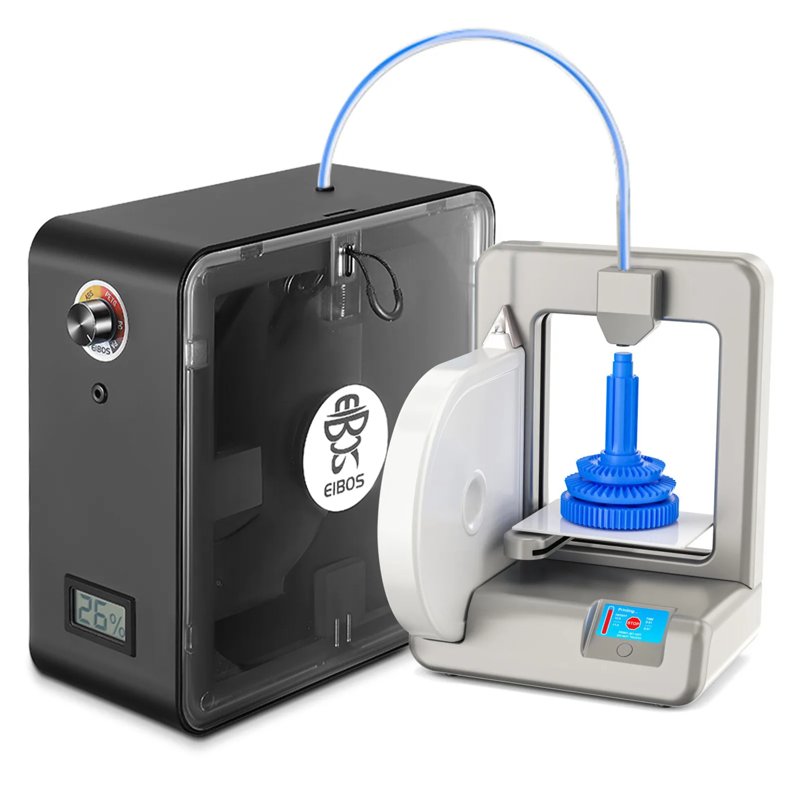 

Top 3D Printer Filament Dry Box with Fan Temperature Control, Compatible Nylon PVA PLA PETG TPU 1.75mm 2.85mm 3.00mm,Storage