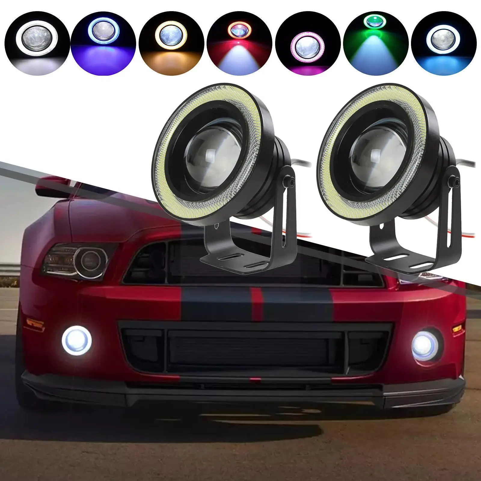 30W Car Driving DRL Fog Lights COB Angel Eyes 64mm Daytime Headlight DC Bulb Ambient Waterproof Lamp Running 12V Motorcycle K1S9
30W Car Driving DRL Fog Lights COB Angel Eyes 64mm Daytime Headlight DC Bulb Ambient Waterproof Lamp Running 12V Motorcycle K1S9