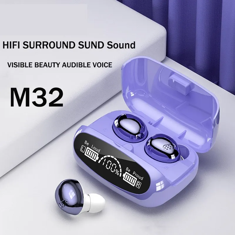 Беспроводная Bluetooth-гарнитура M32, TWS-наушники с двойным сенсорным цифровым дисплеем и шумоподавлением, с низкой задержкой
Беспроводная Bluetooth-гарнитура M32, TWS-наушники с двойным сенсорным цифровым дисплеем и шумоподавлением, с низкой задержкой