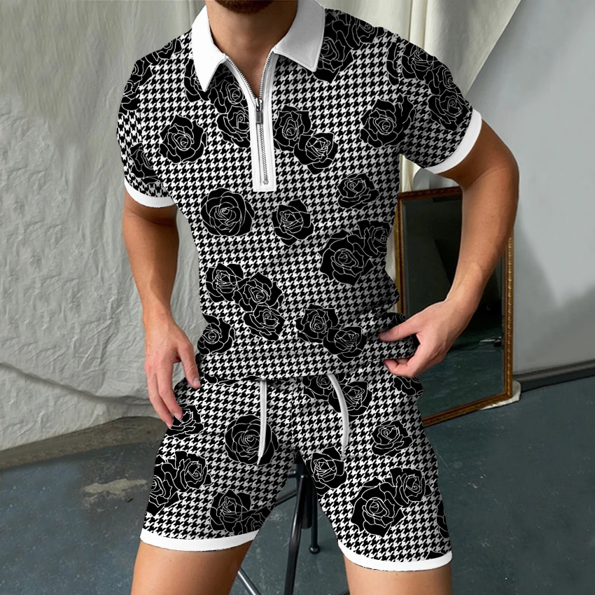 New Men's Fitness Sportswear Set Art Print Polo Shirt Short Sleeve + Shorts 2 Piece Set Loose Elastic Fashion Men's Clothing
New Men's Fitness Sportswear Set Art Print Polo Shirt Short Sleeve + Shorts 2 Piece Set Loose Elastic Fashion Men's Clothing