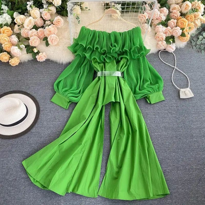 Sexy Off The Shoulder Long Blouse Women Spring Summer Pleated Lantern Sleeve Streetwear Ruffles Shirts Woman Irregular Tops
Sexy Off The Shoulder Long Blouse Women Spring Summer Pleated Lantern Sleeve Streetwear Ruffles Shirts Woman Irregular Tops