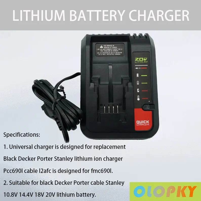 Сменное зарядное устройство для литиевых аккумуляторов black and Decker, 18 в, 2 А, 10,8-20 в, 100-240 В
Сменное зарядное устройство для литиевых аккумуляторов black and Decker, 18 в, 2 А, 10,8-20 в, 100-240 В