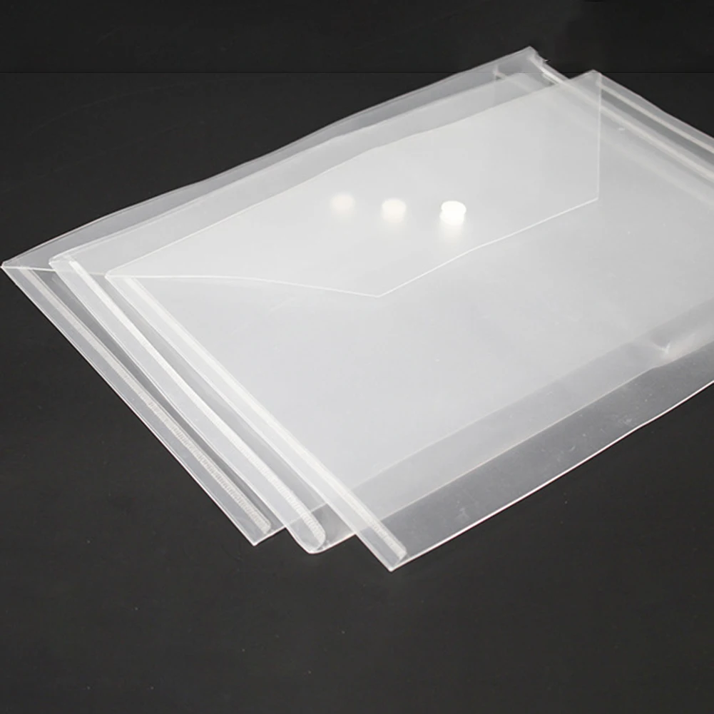 Transparent File Bag Snap Type Information Bag Button Plastic Test Paper Notebook Binder File Bag Office Stationery Storage Bag
Transparent File Bag Snap Type Information Bag Button Plastic Test Paper Notebook Binder File Bag Office Stationery Storage Bag