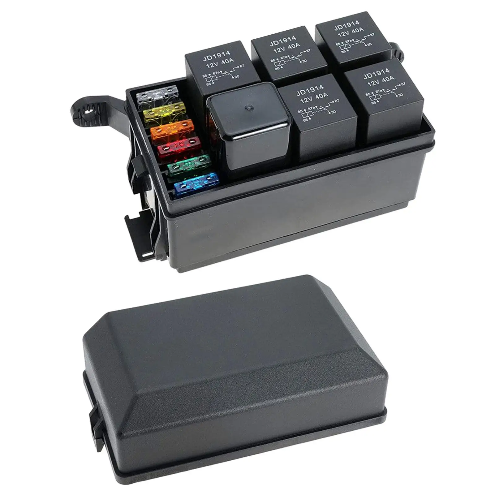 Fuse and Relay Block 6 Slots 12V for Atc/ato Fuse 41 Suitable Terminals Car Truck Spare Parts Waterproof Universal Relay Holder
Fuse and Relay Block 6 Slots 12V for Atc/ato Fuse 41 Suitable Terminals Car Truck Spare Parts Waterproof Universal Relay Holder