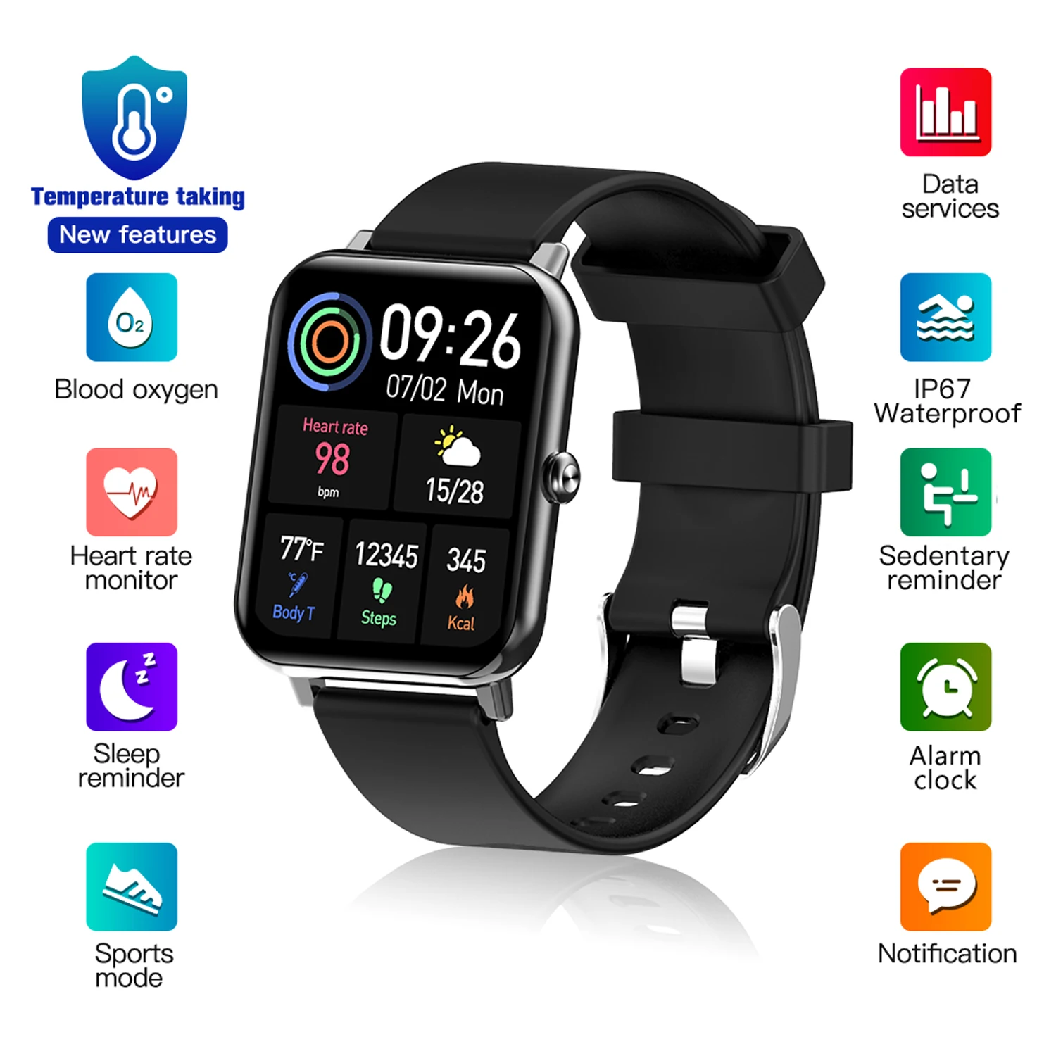 New Sport Smart Watch IP67 Waterproof Full Touch Fitness Tracker Heart Rate Monitoring Smart Band For Xiaomi Huawei Android IOS
New Sport Smart Watch IP67 Waterproof Full Touch Fitness Tracker Heart Rate Monitoring Smart Band For Xiaomi Huawei Android IOS