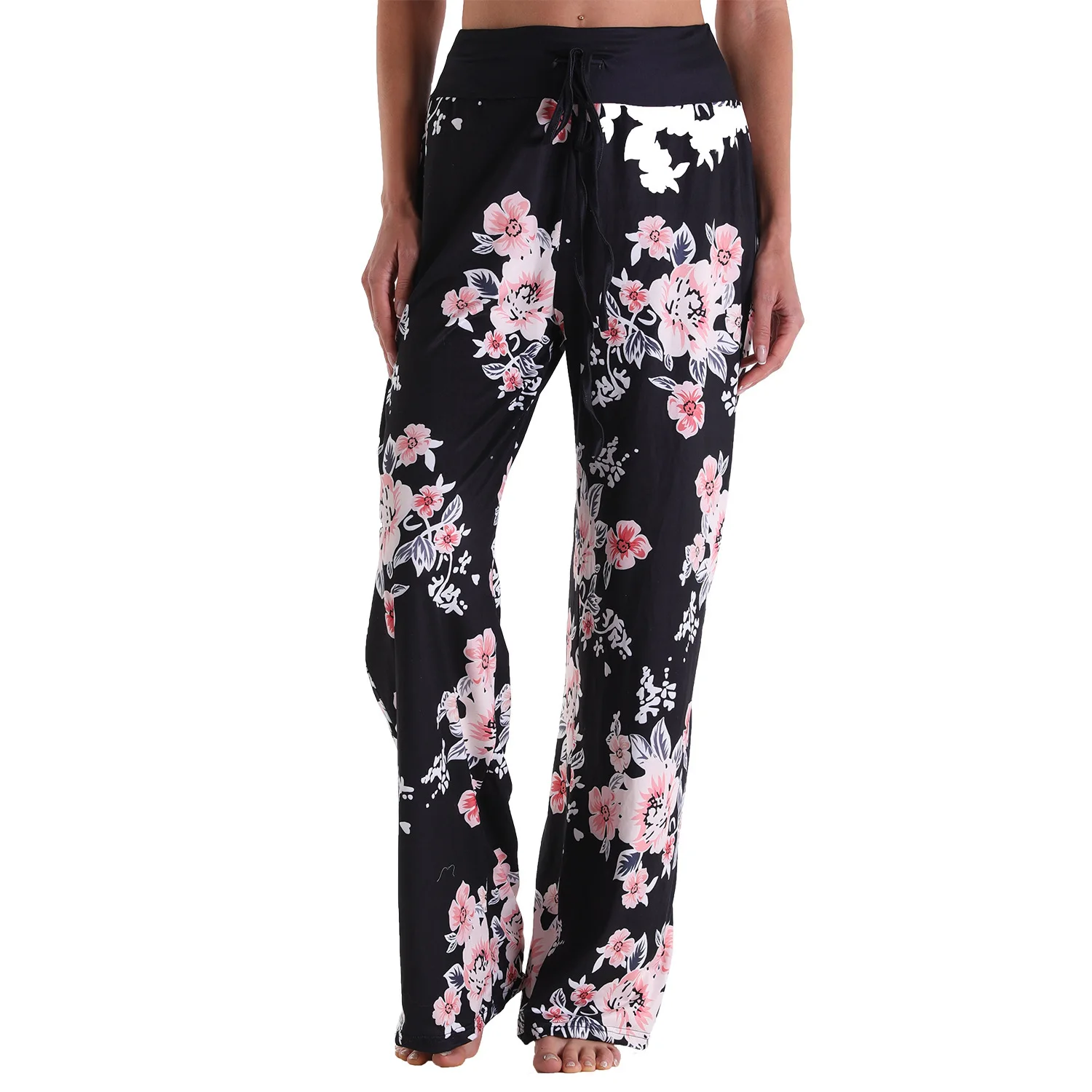 Strap casual pants loose tie up camouflage printed pants for women 
Strap casual pants loose tie up camouflage printed pants for women