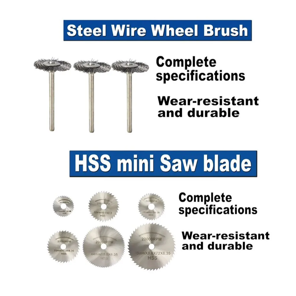 242pcs Rotary Tool Accessories Drill Bit Grinding Head Polish Saw Blade For Sanding Polishing Grinding Abrasive Tool Woodworking
242pcs Rotary Tool Accessories Drill Bit Grinding Head Polish Saw Blade For Sanding Polishing Grinding Abrasive Tool Woodworking