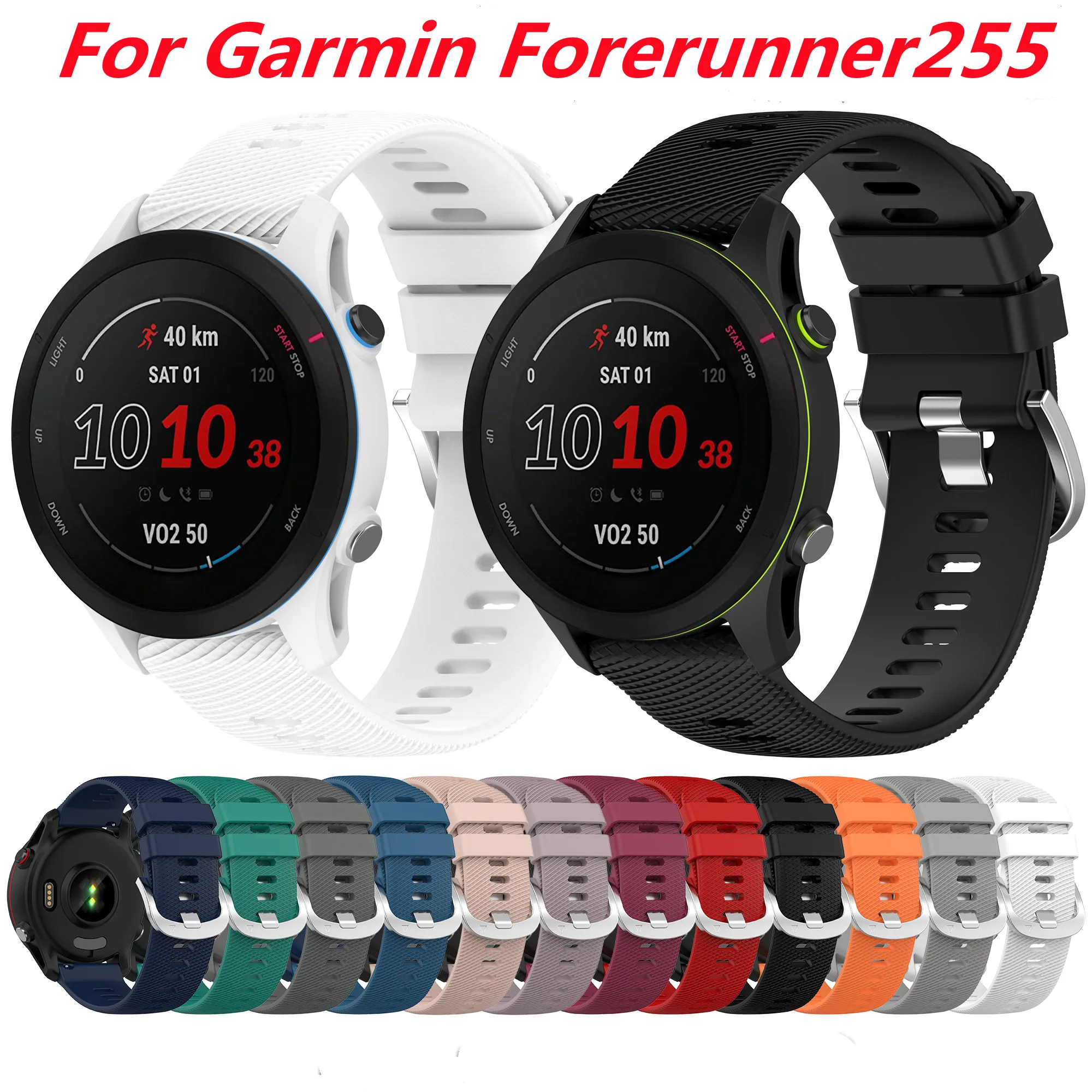 Ремешок силиконовый для наручных часов, браслет для Garmin Forerunner255 46 мм 41 мм, Forerunner255, 22 мм
Ремешок силиконовый для наручных часов, браслет для Garmin Forerunner255 46 мм 41 мм, Forerunner255, 22 мм