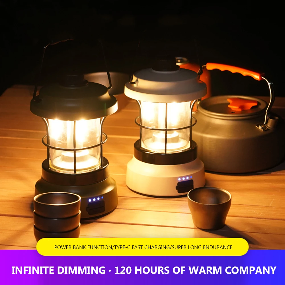 Portable Lantern with Hook Waterproof Decorative Hanging Lights Type-c Charging Camping Lighting Dimmable for Outdoor Equipment
Portable Lantern with Hook Waterproof Decorative Hanging Lights Type-c Charging Camping Lighting Dimmable for Outdoor Equipment
