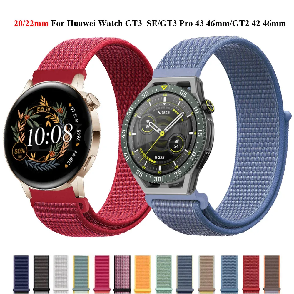 20 22mm Bracelet Nylon Band For Huawei Watch GT3 SE/ Pro 43mm Straps GT 3 42 46mm Pro/Honor Magic 2 Smart Replacement Wristband
20 22mm Bracelet Nylon Band For Huawei Watch GT3 SE/ Pro 43mm Straps GT 3 42 46mm Pro/Honor Magic 2 Smart Replacement Wristband