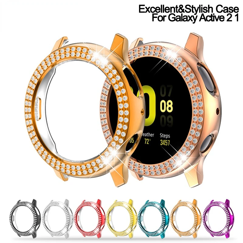 Бриллиантовый чехол для Samsung Galaxy Watch Active 2 40 мм 44 мм, защитный чехол-бампер для Active 1, аксессуары для часов
Бриллиантовый чехол для Samsung Galaxy Watch Active 2 40 мм 44 мм, защитный чехол-бампер для Active 1, аксессуары для часов