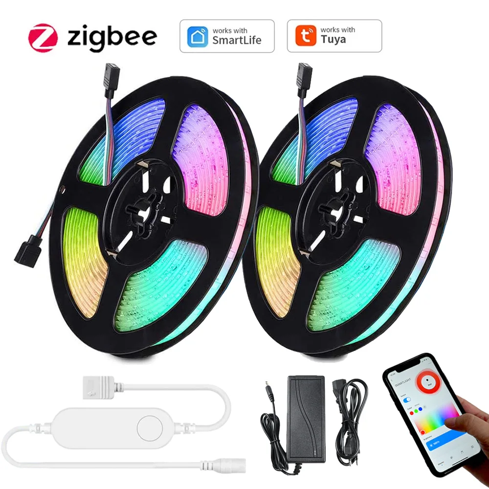 Светодиодная лента Tuya Zigbee RGB 5050 60LED/м 12В
Светодиодная лента Tuya Zigbee RGB 5050 60LED/м 12В