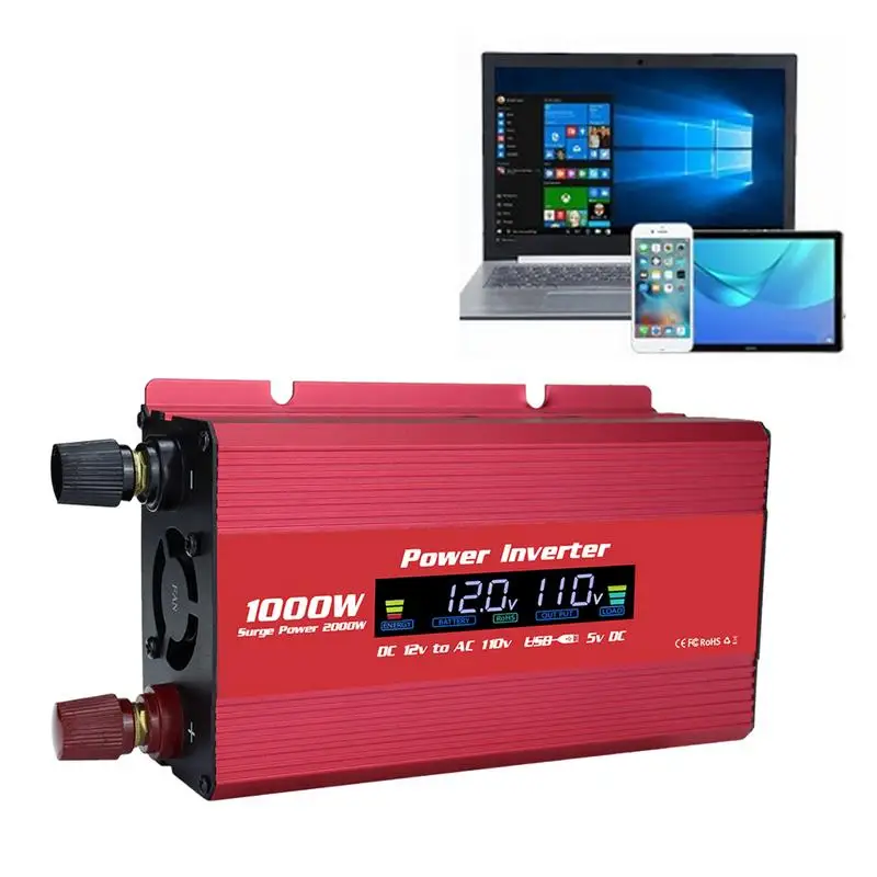1000W/2000W Car Power Inverter DC12V To AC110-220V Power Inverter LED Sine Waving Car Converter For Travelling Camping Power
1000W/2000W Car Power Inverter DC12V To AC110-220V Power Inverter LED Sine Waving Car Converter For Travelling Camping Power