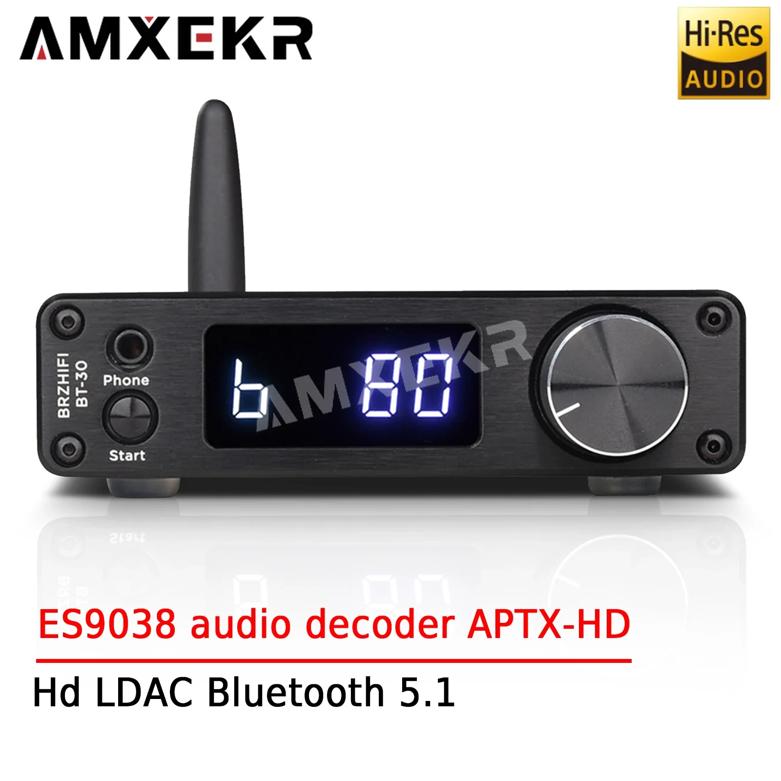 AMXEKR BT30 HD LDAC Bluetooth 5,1 приемник Fever ES9038 аудио декодер APTX-HD домашний кинотеатр
AMXEKR BT30 HD LDAC Bluetooth 5,1 приемник Fever ES9038 аудио декодер APTX-HD домашний кинотеатр