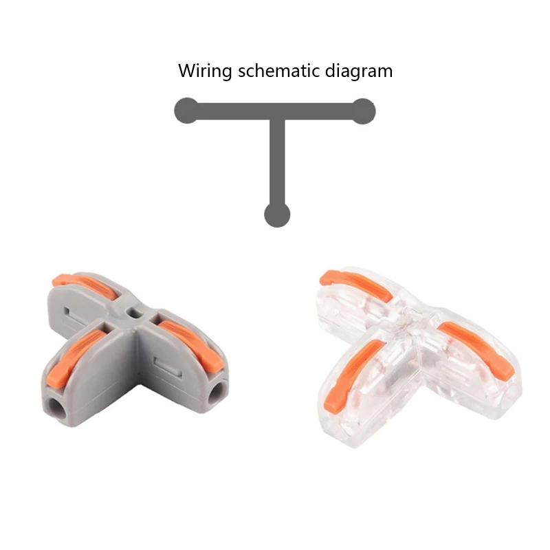 Compact Wire Connector T-type Push in Wiring Terminal Block Cable Splitter for Solid Single Flexible Electric Wires
Compact Wire Connector T-type Push in Wiring Terminal Block Cable Splitter for Solid Single Flexible Electric Wires