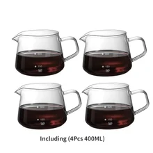 Cafe Coffee Coffee Pots 400ml 650ml Carafe Drip Pour Over Glass Range Coffee Server Coffee Kettle Brewer Barista Percolator