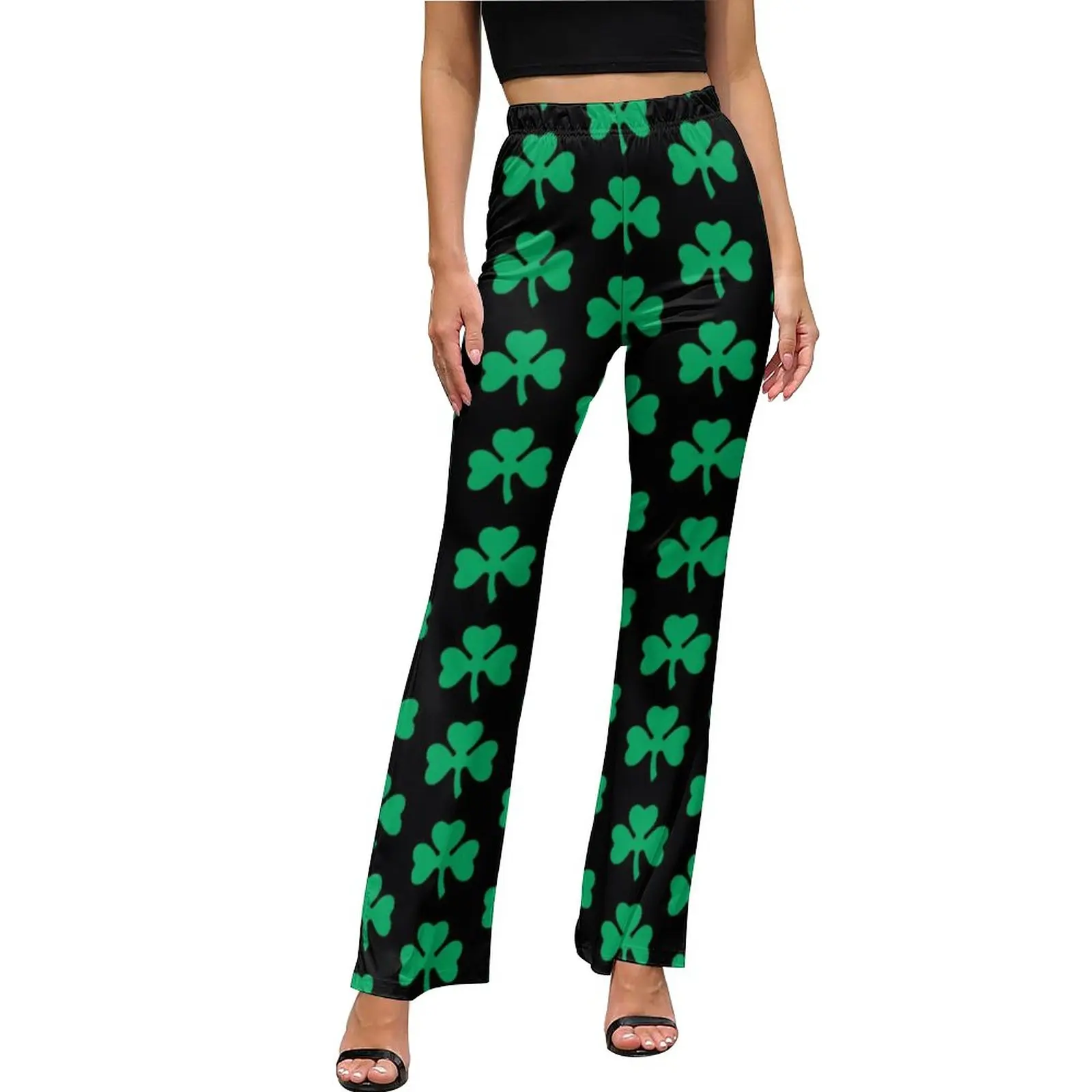 Shamrock Print Casual Pants Women Green Leaves Print Slim Fit Aesthetic Flare Pants Daily Home Pattern Trousers
Shamrock Print Casual Pants Women Green Leaves Print Slim Fit Aesthetic Flare Pants Daily Home Pattern Trousers