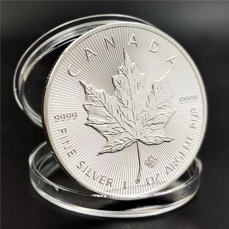 Canada Coin 5Dollars 2021 Maple Leaf 1 OZ ARGENT PUR 9999 Silver Plated Commemorative Coins for Collection Souvenir Craft Gift
Canada Coin 5Dollars 2021 Maple Leaf 1 OZ ARGENT PUR 9999 Silver Plated Commemorative Coins for Collection Souvenir Craft Gift