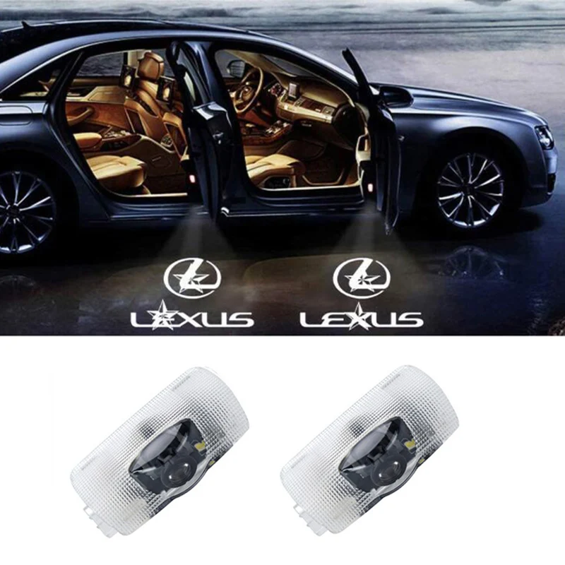 One Pair of Car Door Welcome Lights with Car Brand Logo Projector Lamps for Lexus LS RX ES IS LX
One Pair of Car Door Welcome Lights with Car Brand Logo Projector Lamps for Lexus LS RX ES IS LX